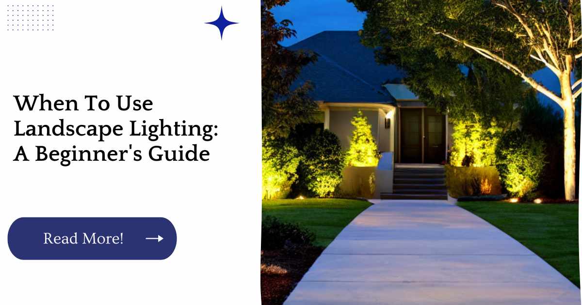 When To Use Landscape Lighting: A Beginner's Guide