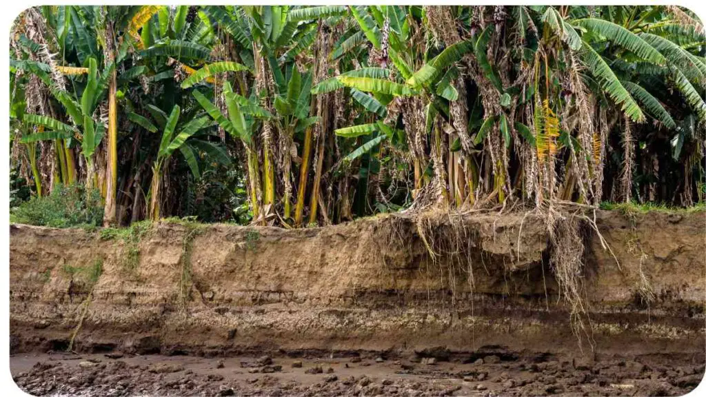 palm trees growing along the shore of a river